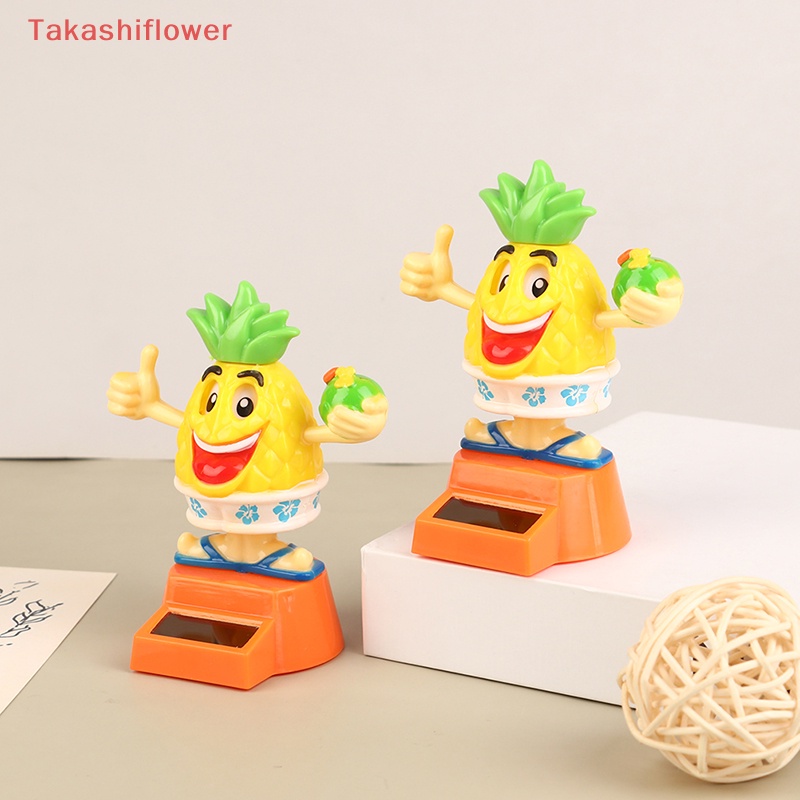 Quả Dứa Lắc Đầu Sử Dụng Năng Lượng Mặt Trời Dễ Thương Dùng Trang Trí Xe Hơi