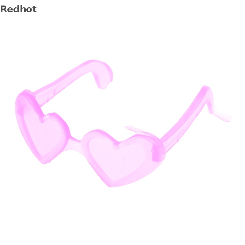 10 Mắt Kính Nhựa Mini Hình Trái Tim Cho Búp Bê Tỉ Lệ 1 / 6