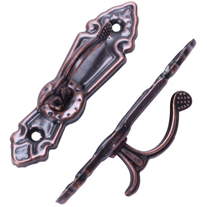 Bộ 2 Móc Treo Rèm Cửa Mini Bằng Kim Loại Màu Đồng Đỏ