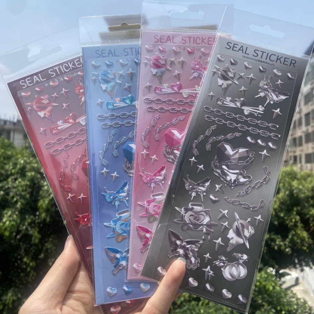 Miếng Dán Trang Trí Tai nghe không dây 3D Love Series Goo