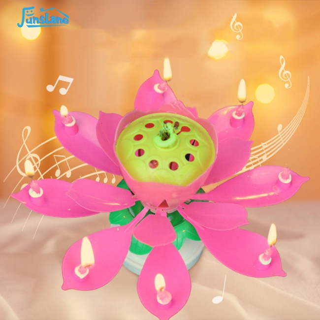 Nến Sinh Nhật Hình Hoa Sen Có Nhạc Nhiều Màu Sắc Vui Nhộn Dành Cho Trẻ Em