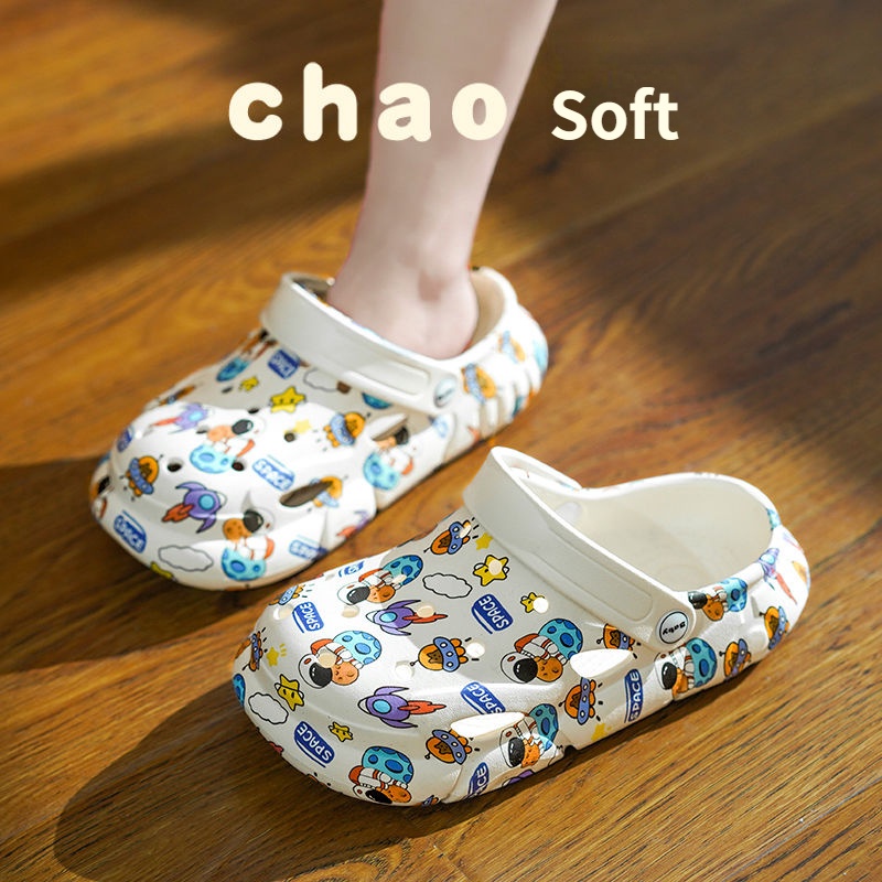 Dép Crocs Đục Lỗ Đế Dày Chống Trượt Thời Trang Đi Biển Mùa Hè Cho Bé