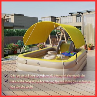 hồ bơi-bể bơi có mái che- cầu trượt phao- nhà bóng phao cho bé