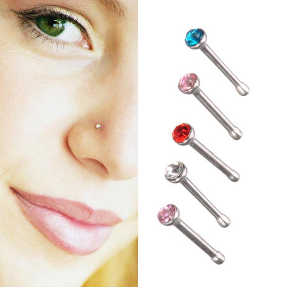 Khuyên Mũi Đính Đá Chất Liệu Thép Không Gỉ N8B7