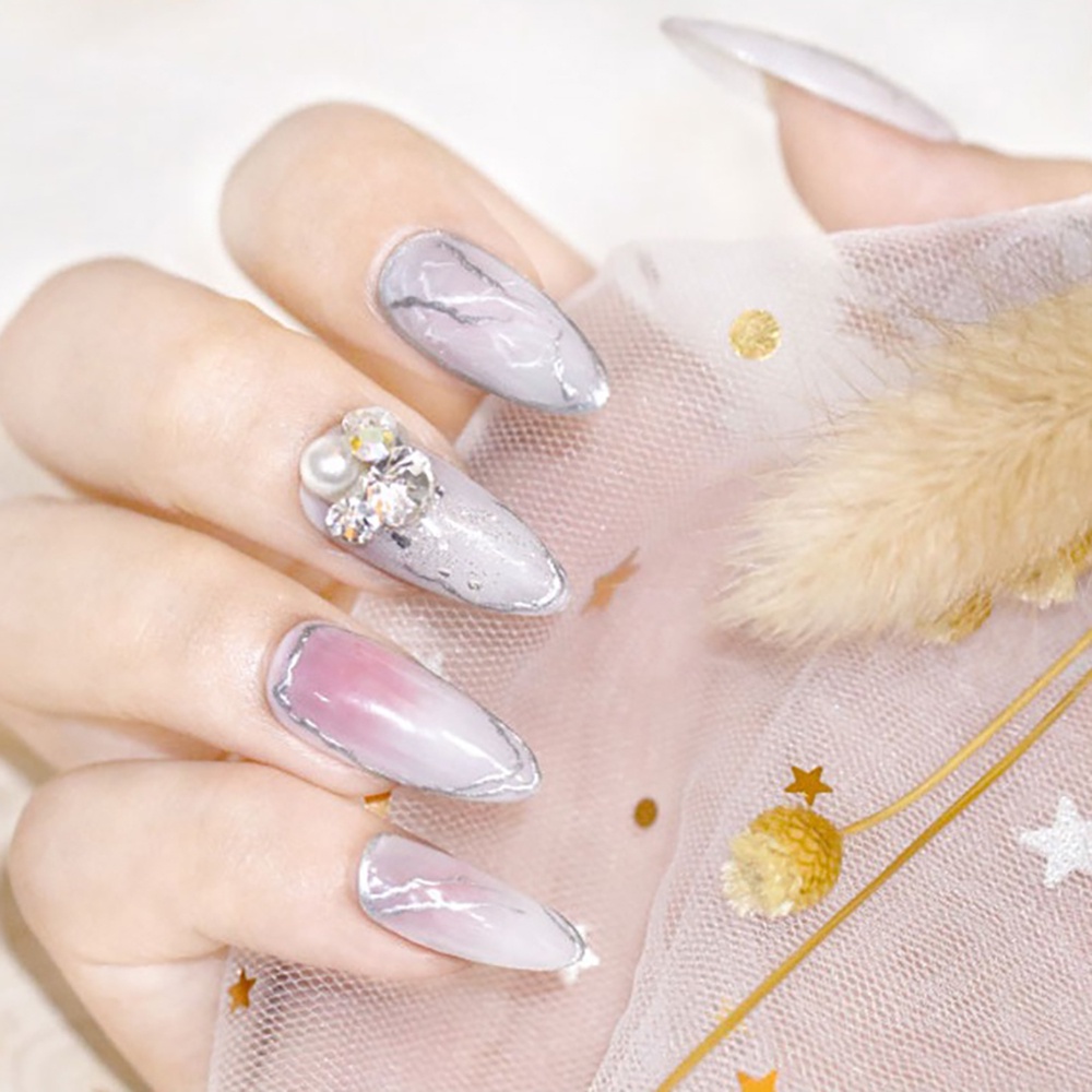 Keo Dán Móng Tay 7 Màu Sắc Tùy Chọn Tạo Đường Viền Bánh Mì / Gương / Kim Loại