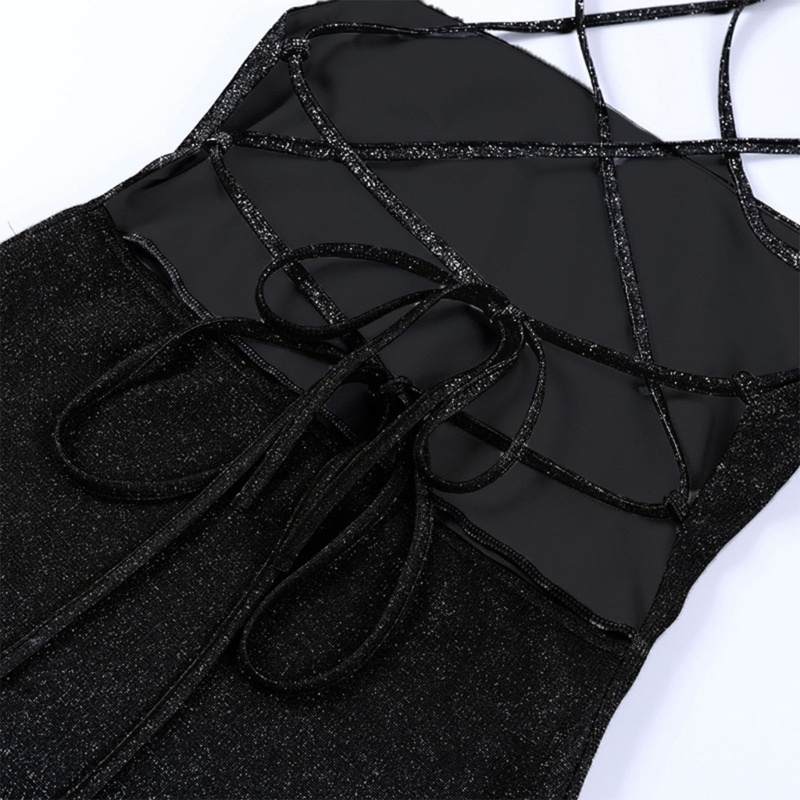 Đầm Hai Dây Ôm Dáng Gọn Nhẹ Lấp Lánh Thời Trang Mùa Xuân Cho Nữ