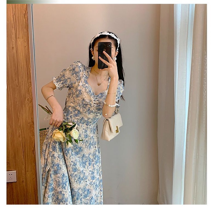 Đầm Plus Size Họa Tiết Tranh Sơn Dầu Thời Trang Mùa Hè Cho Nữ