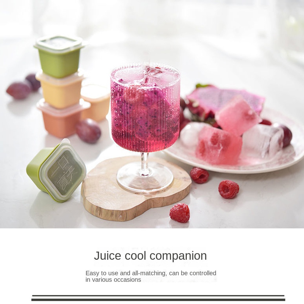 Khuôn Silicone Làm Đá Viên Có Nắp Tái Sử Dụng Tiện Lợi