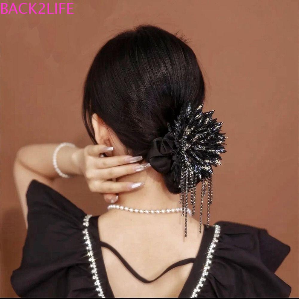 Dây Buộc Tóc Vải Organza Bản Lớn In Họa Tiết Hoa Phong Cách Hàn Quốc Cho Nữ 2life