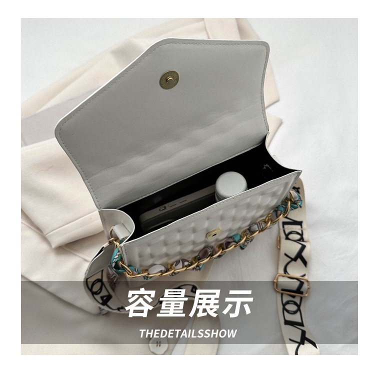 Túi Đeo JASMIN NOIR Chéo Vai Họa Tiết Kẻ Sọc Có Dây Xích Thời Trang Dành Cho Nữ