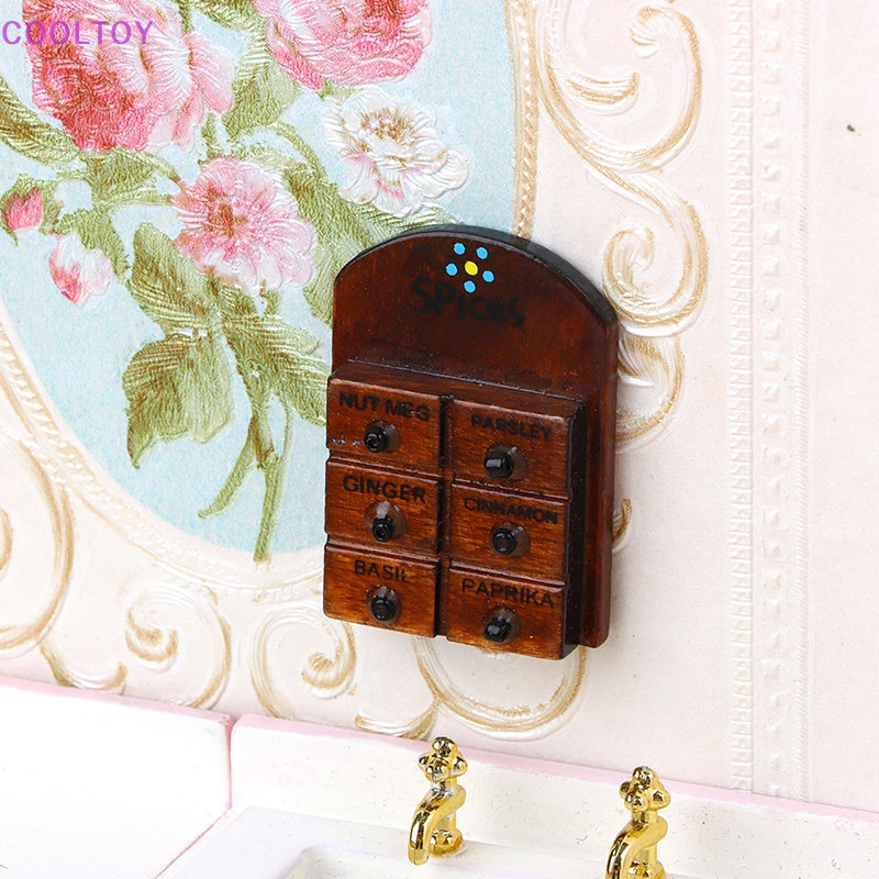 Giá Đỡ Lọ Gia Vị Treo Tường Trang Trí Nhà Búp Bê 1: 12