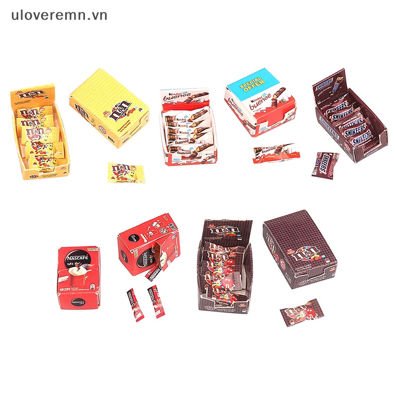 1 Bộ Tách Cà Phê / Socola / Thức Ăn Vặt Trang Trí Nhà Búp Bê Tỉ Lệ 1: 12
