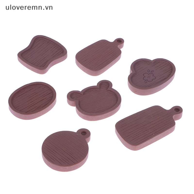 Set 5 Khay Nướng Bánh Mini Bằng Gỗ Màu Sắc Dành Cho Nhà Búp Bê