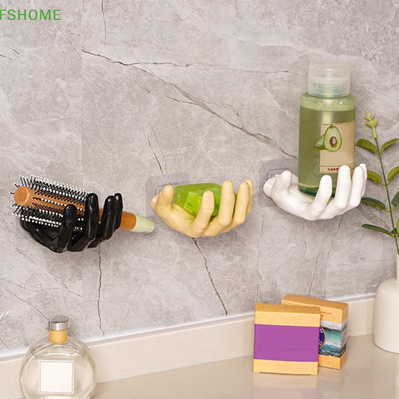 Fshome Móc Treo Đồ Gắn Tường Nhà Tắm Thiết Kế Hình Bàn Tay Bằng Nhựa Resin Mới