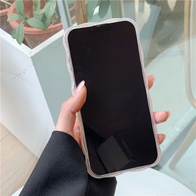 Ốp Điện Thoại TPU Viền Gợn Sóng Hình Hoa Tulip Chống Sốc Cho IPhone 14 13 12 11 Pro Max