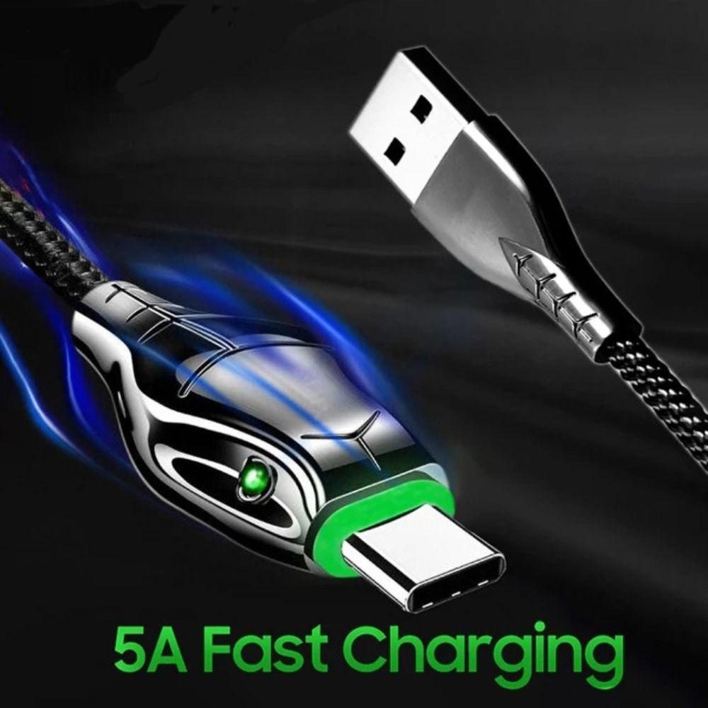 Norman Dây Cáp Sạc Nhanh USB Có Đèn LED Hình Đầu Rắn Độc Đáo