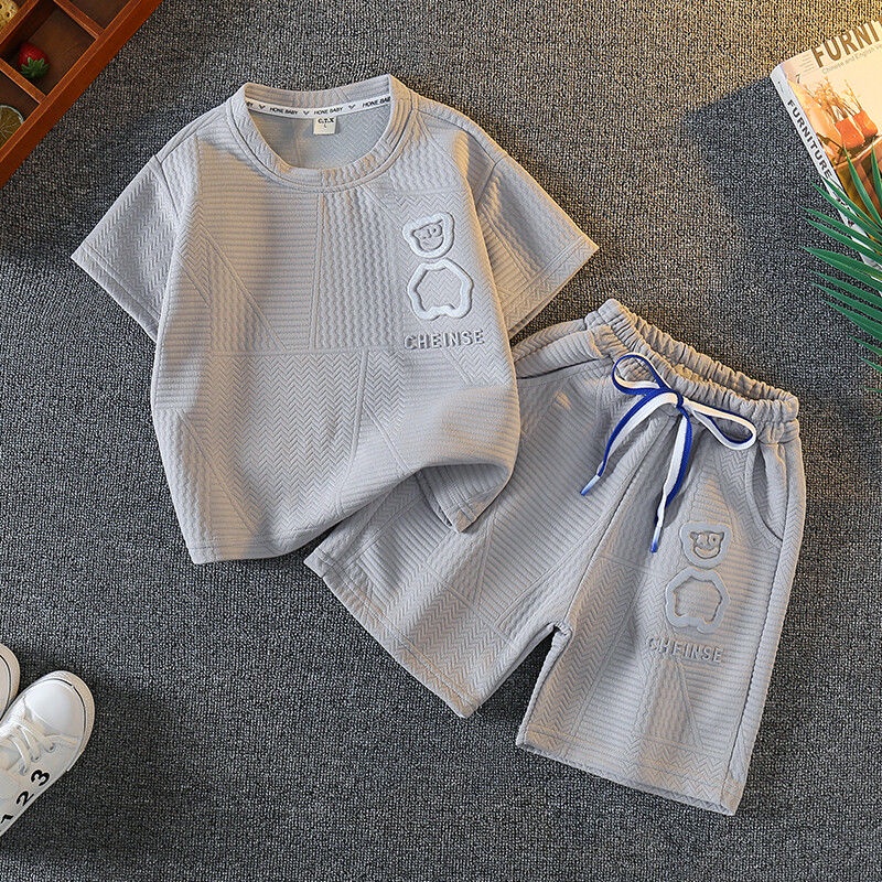 Bộ Quần Áo Tay Ngắn Thiết Kế Mỏng Năng Động Thời Trang Mùa Hè Dành Cho Bé Trai