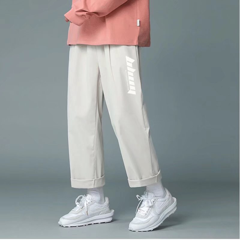 Quần Dài Ống Rộng Vải Lụa Mát Mỏng Nhanh Khô Thời Trang Mùa Hè Cho Nam