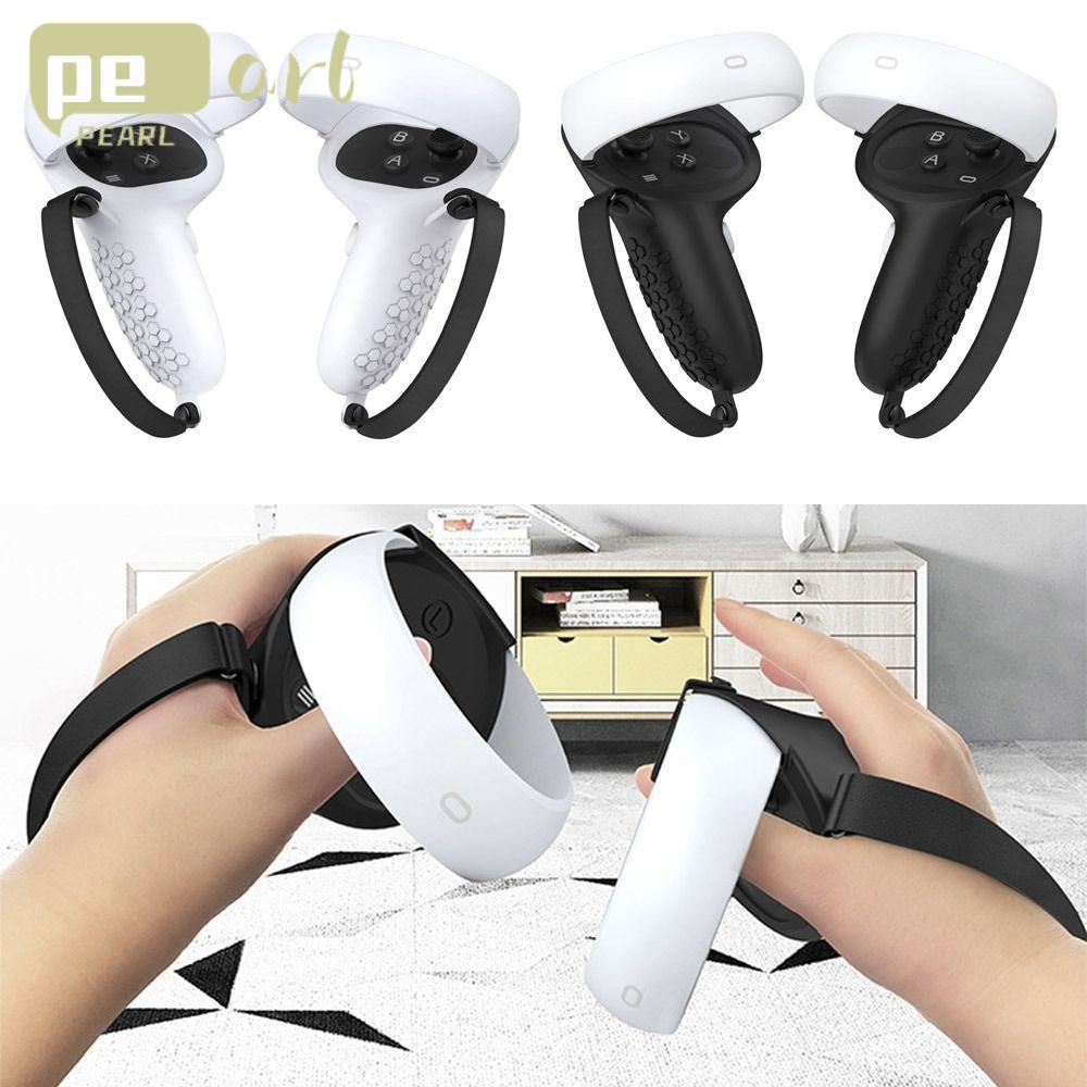 .Vỏ Bọc Bảo Vệ Tay Cầm Điều Khiển VR Chống Sốc Kèm Dây Đeo Khớp Ngón Tay Cho Oculus Quest 2