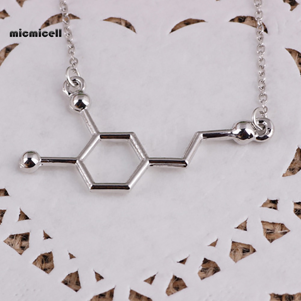 Vòng cổ Mặt Tròn Phân Tử Hóa Học DNA Serotonin Dopamine Acetylcholine