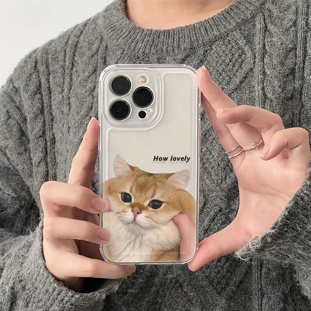 ✅Ốp Điện Thoại Mềm Chống Sốc In Hình Mặt Mèo Cho Iphone 14pro 1211 78 Plus 6In 13max