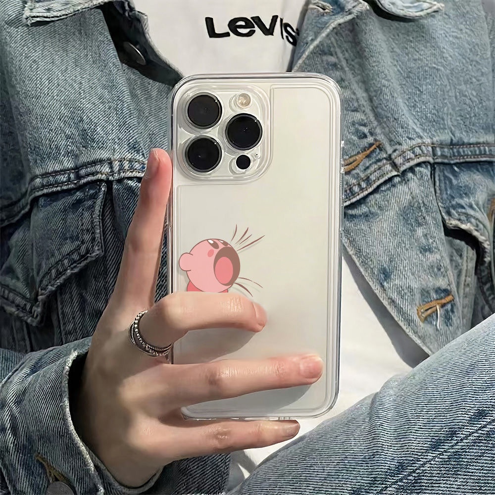 ✅Ốp Điện Thoại Dẻo Họa Tiết Ngôi Sao Kirby Dễ Thương Chống Sốc Cho Apple 78max 11 plus13 Iphone12 14pro Q3XG