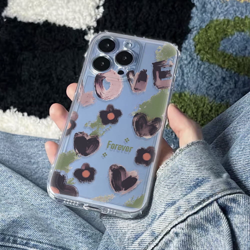 ✅Ốp Điện Thoại Mềm Chống Sốc Họa Tiết Hoa Đơn Giản Cho Iphone 14pro 78MaxPlus116Iniphone1213 7SGR