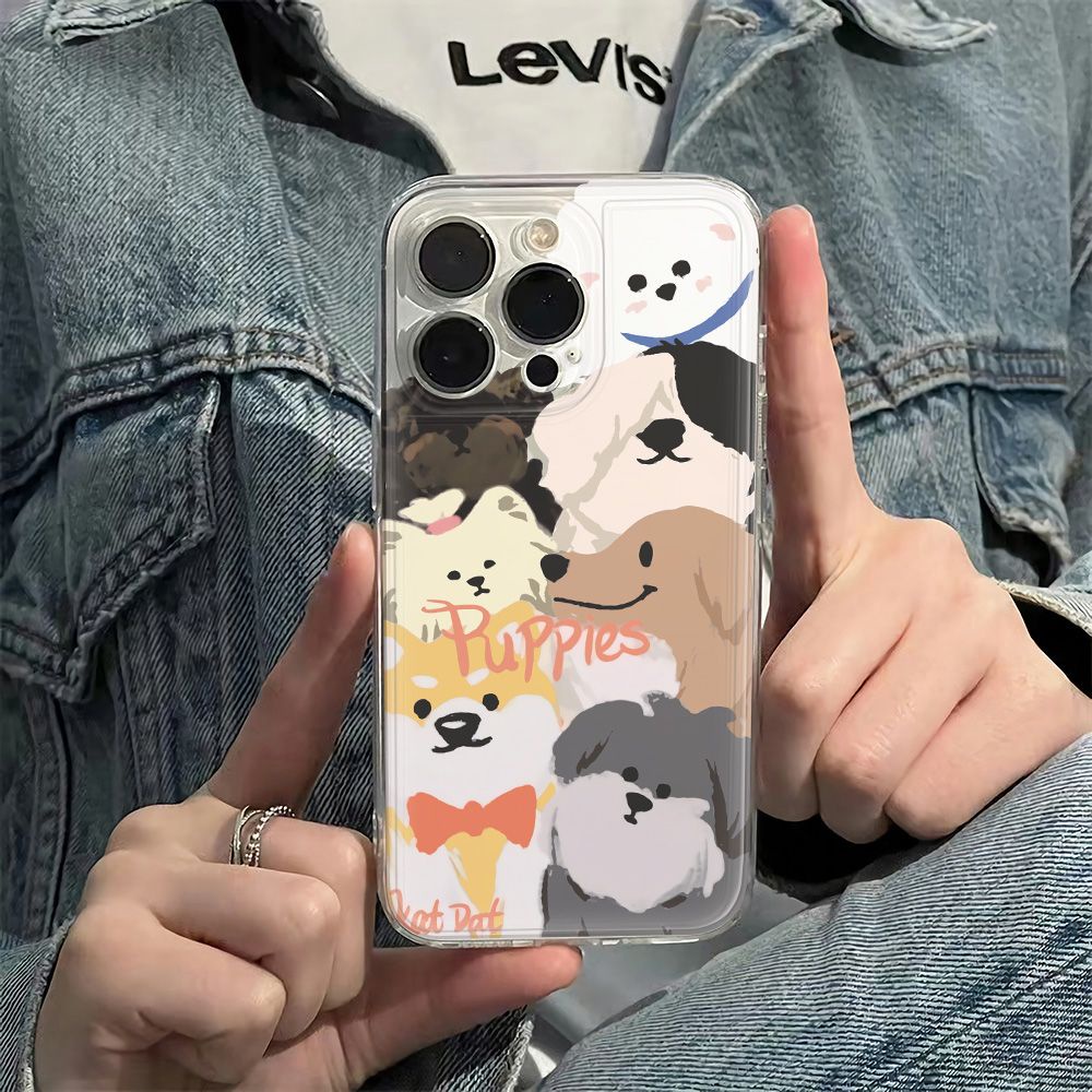 ✅Ốp Điện Thoại Mềm Chống Sốc Họa Tiết Cún Dễ Thương Cho Iphone 12136In 78 11 Plus 14 Pro