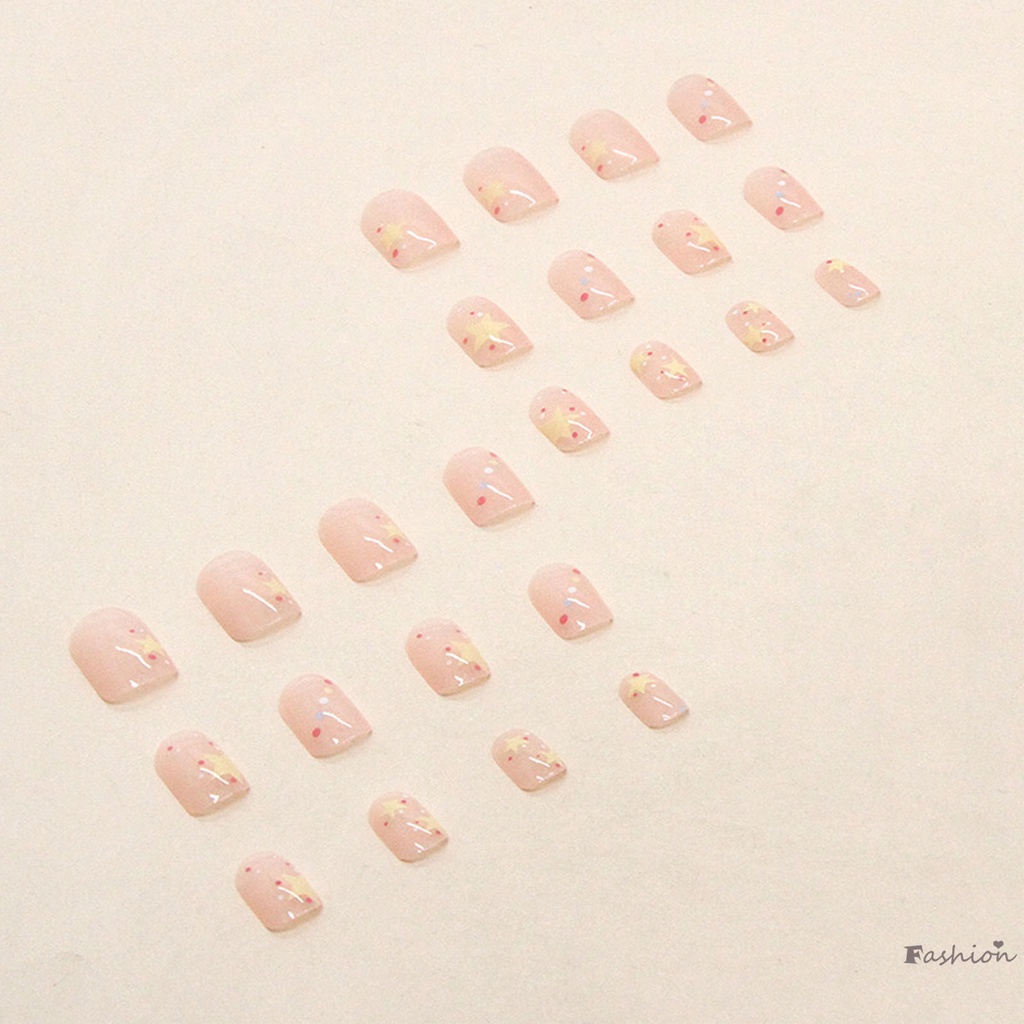 Móng Tay Giả Màu Hồng Trong Mờ Ngọt Ngào Lâu Trôi Cho Nữ