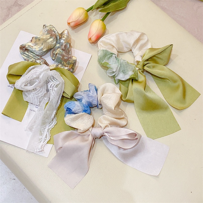 Dây Cột Tóc Thắt Nơ Màu Sắc Xinh Xắn Thời Trang Mùa Hè Cho Nữ