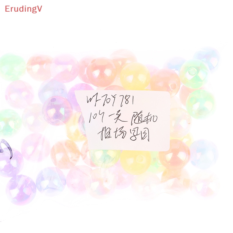 Set 10 Hạt Tròn 16mm Bằng Acrylic Phát Quang Lấp Lánh Làm Trang Sức