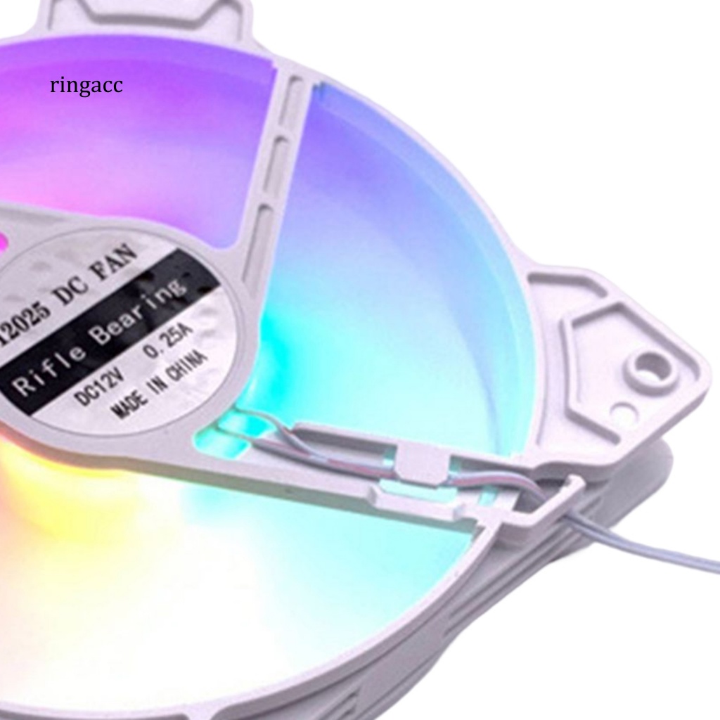 Quạt Tản Nhiệt Làm Mát CPU 12cm Hiệu Ứng Ánh Sáng Nhiều Màu Không Gây Tiếng Ồn Cho Văn Phòng
