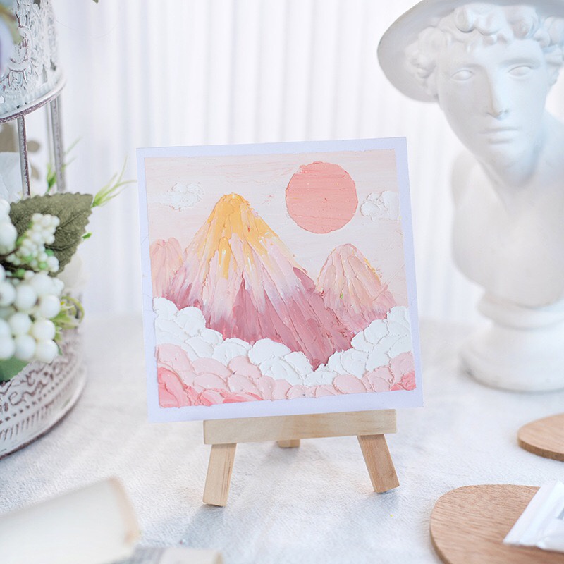 Ruixiang Bộ Bút Sáp Màu Vẽ Tranh Sơn Dầu Siêu Mềm Kèm Khung Cho Bé