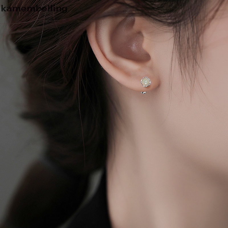 1 Đôi Khuyên Tai Ngọc Bích Dạng Xoắn Ốc Cho Nữ