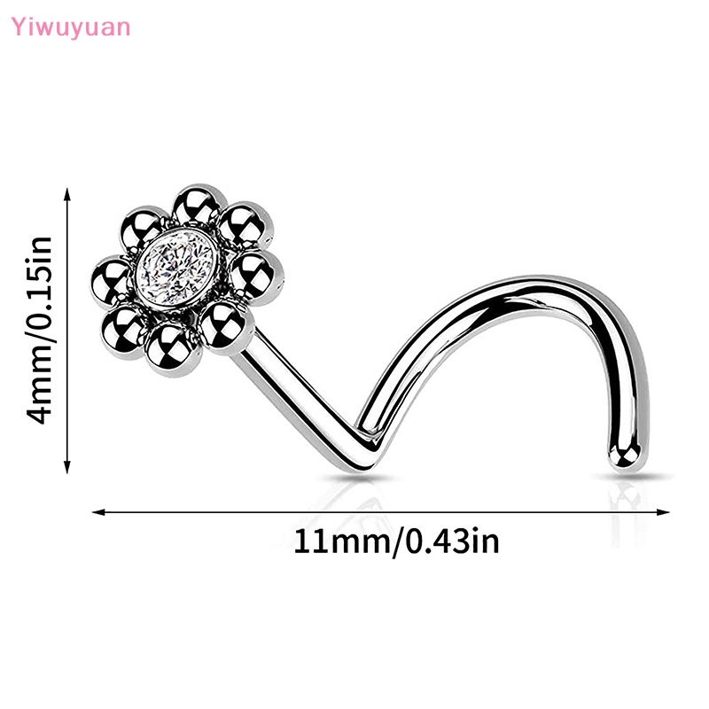 Khuyên Mũi Bằng Thép Không Gỉ Hình Bông Hoa Dễ Thương Dành Cho Nữ