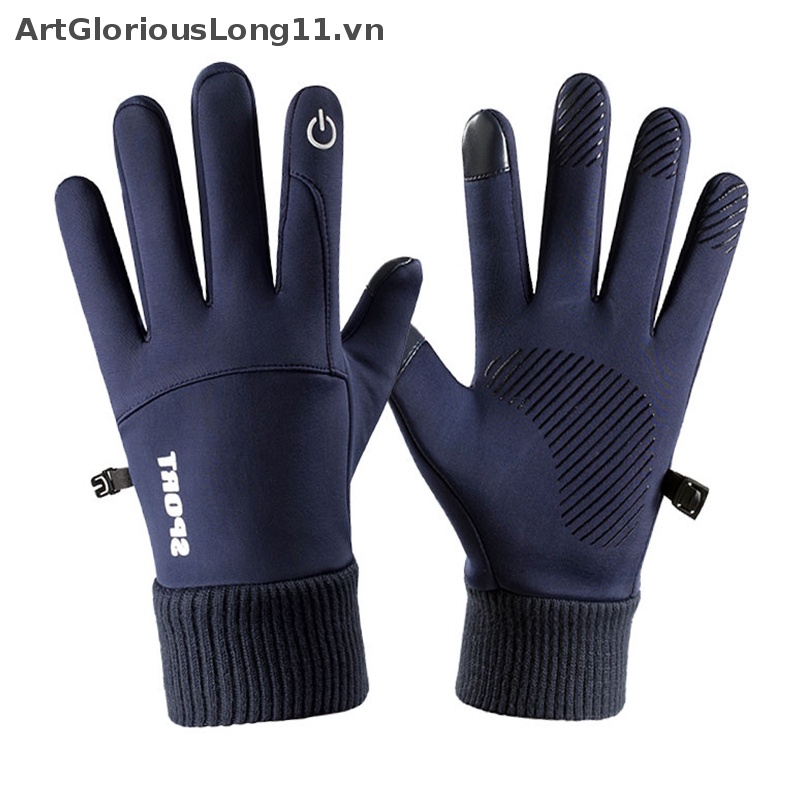 Găng Tay Chạy Xe Đạp / Trượt Tuyết Giữ Ấm Chống Trượt Có Thể Chạm Màn Hình Cảm Ứng Nghệ Thuật Cho Nam
