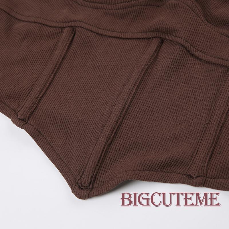 Áo Tank Top Hai Dây Cổ Chữ V Màu Trơn Phối Dây Rút Thời Trang Cho Nữ