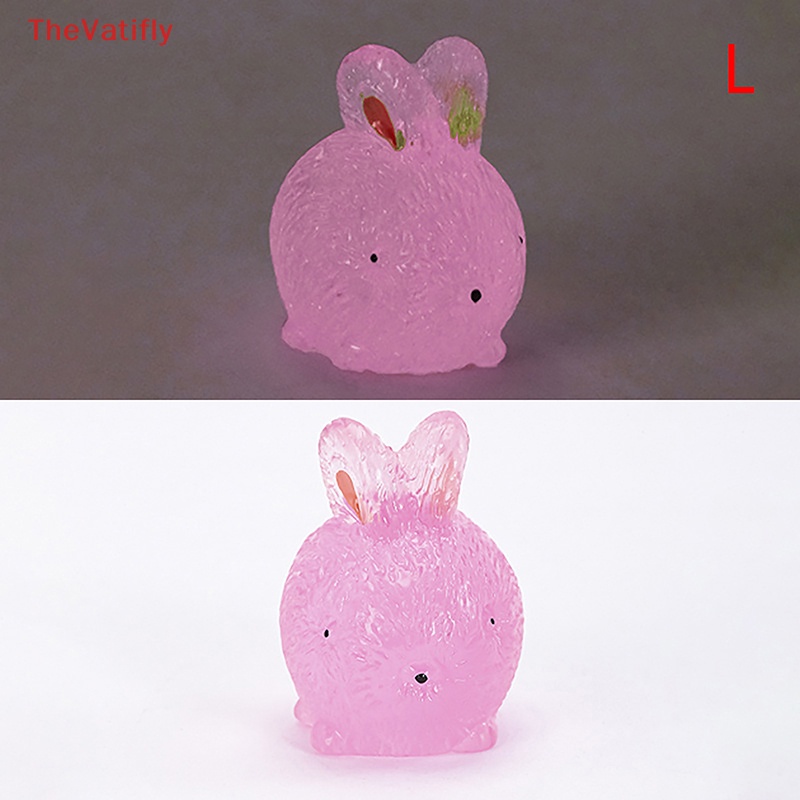 1 Mô Hình Thỏ Dạ Quang Dễ Thương Dùng Trang Trí Tiểu Cảnh