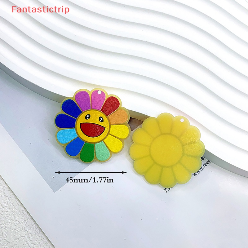 [Fantastictrip] Móc Khóa Acrylic Phát Quang 45mm Hình Hoa Hướng Dương Nhiều Màu Mới
