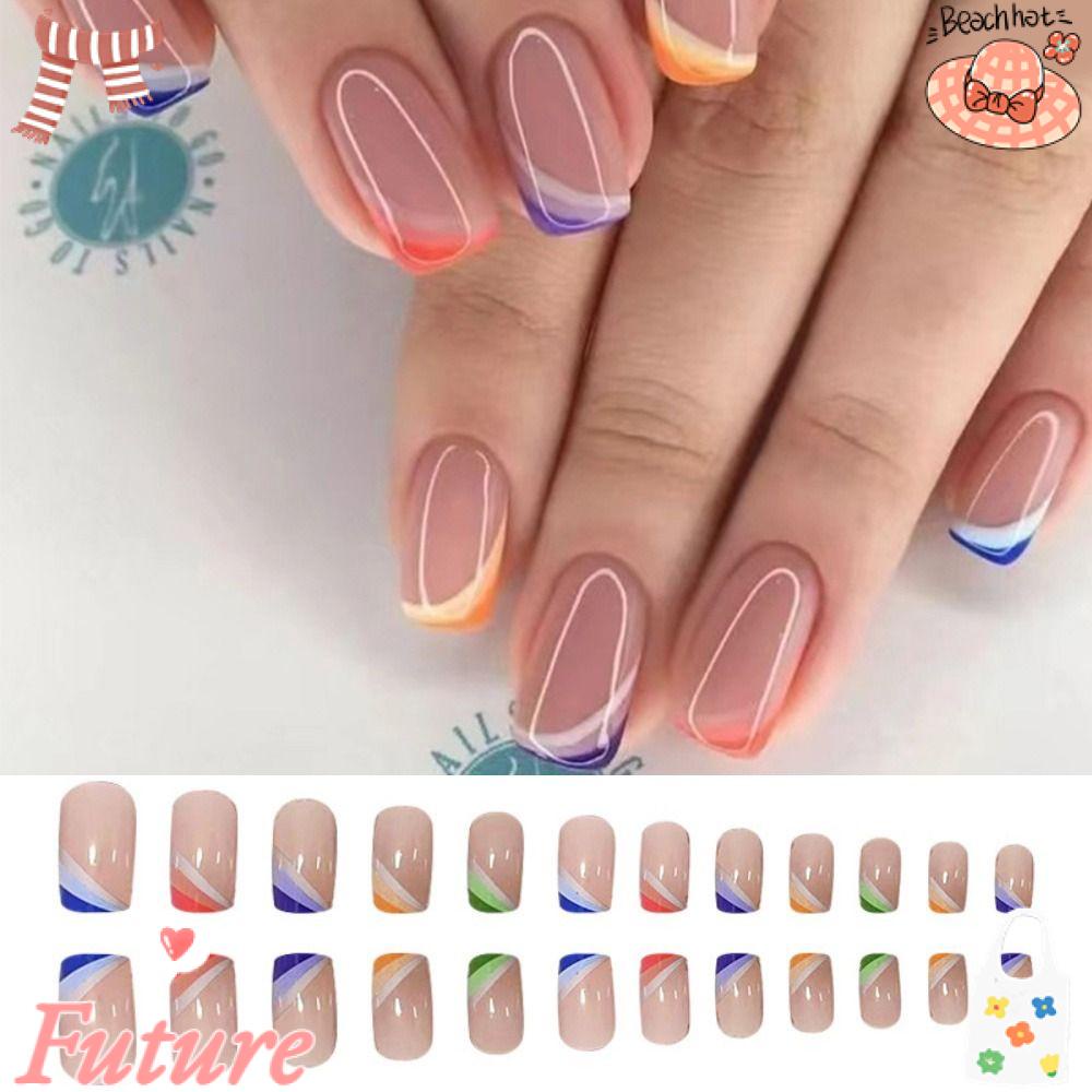 Set 24 Móng Tay Giả Dạng Nhấn DIY