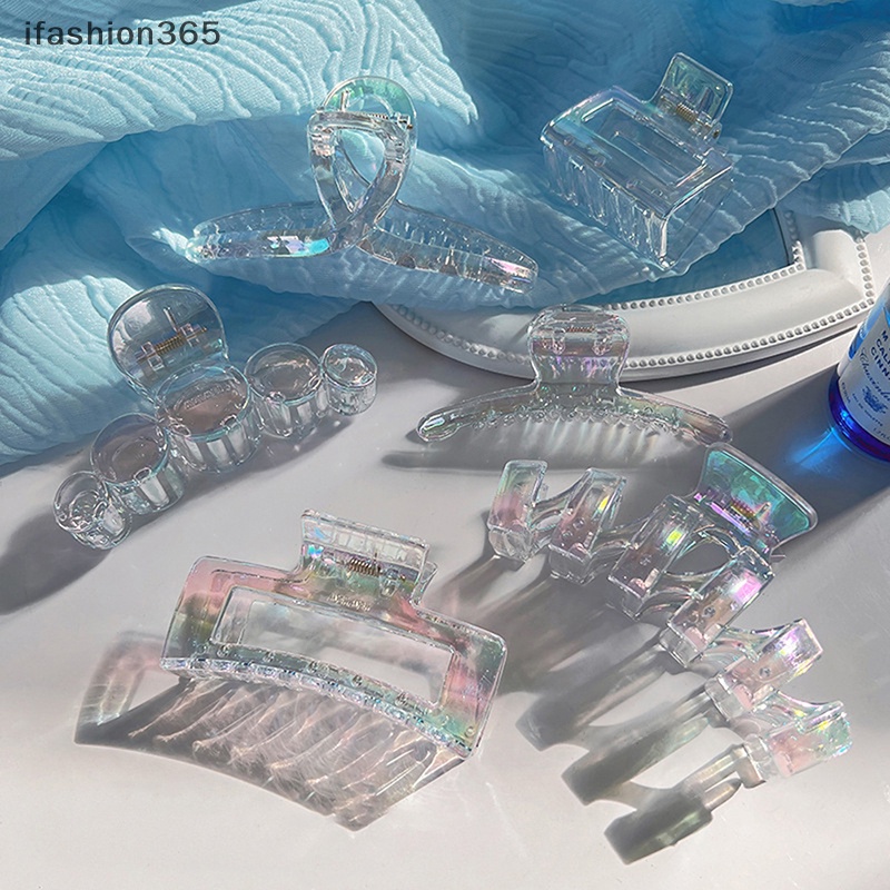 Kẹp Tóc Càng Cua Họa Tiết Hình Học Màu Gradient Thời Trang ifashion365