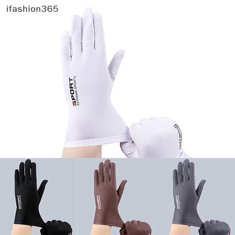 Găng Tay Lái Xe Chống Nắng Bằng Lụa Lạnh Thời Trang Mùa Hè Cho Nam ifashion365