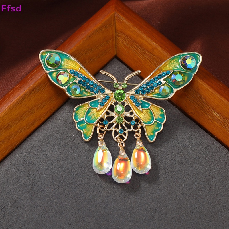 {Ffsd} Ghim Cài Áo Tráng Men Hình Bướm Tua Rua Trang Trí Tiệc Tùng / Văn Phòng Bán Chạy Dành Cho Nam Và Nữ