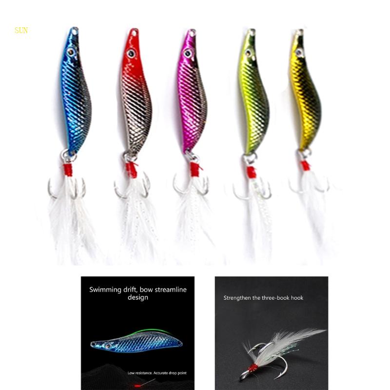 Set 5 Mồi Giả Nhử Cá Mini Bằng Nhựa Cứng Chất Lượng Cao