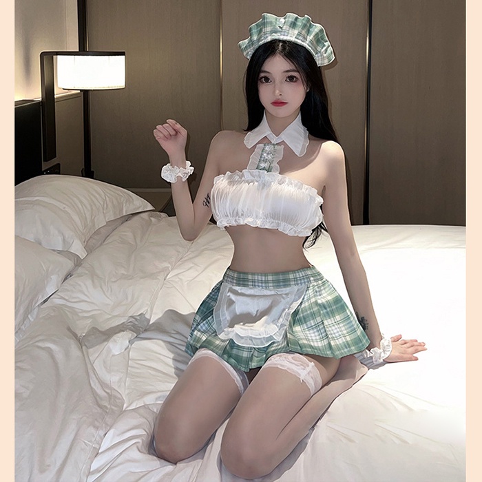 Đồ cosplay hầu gái 2 mảnh anime gợi cảm dễ thương set ngủ maid sexy người giúp việc thanh lịch hiện đại BIKI HOUSE N779 | BigBuy360 - bigbuy360.vn