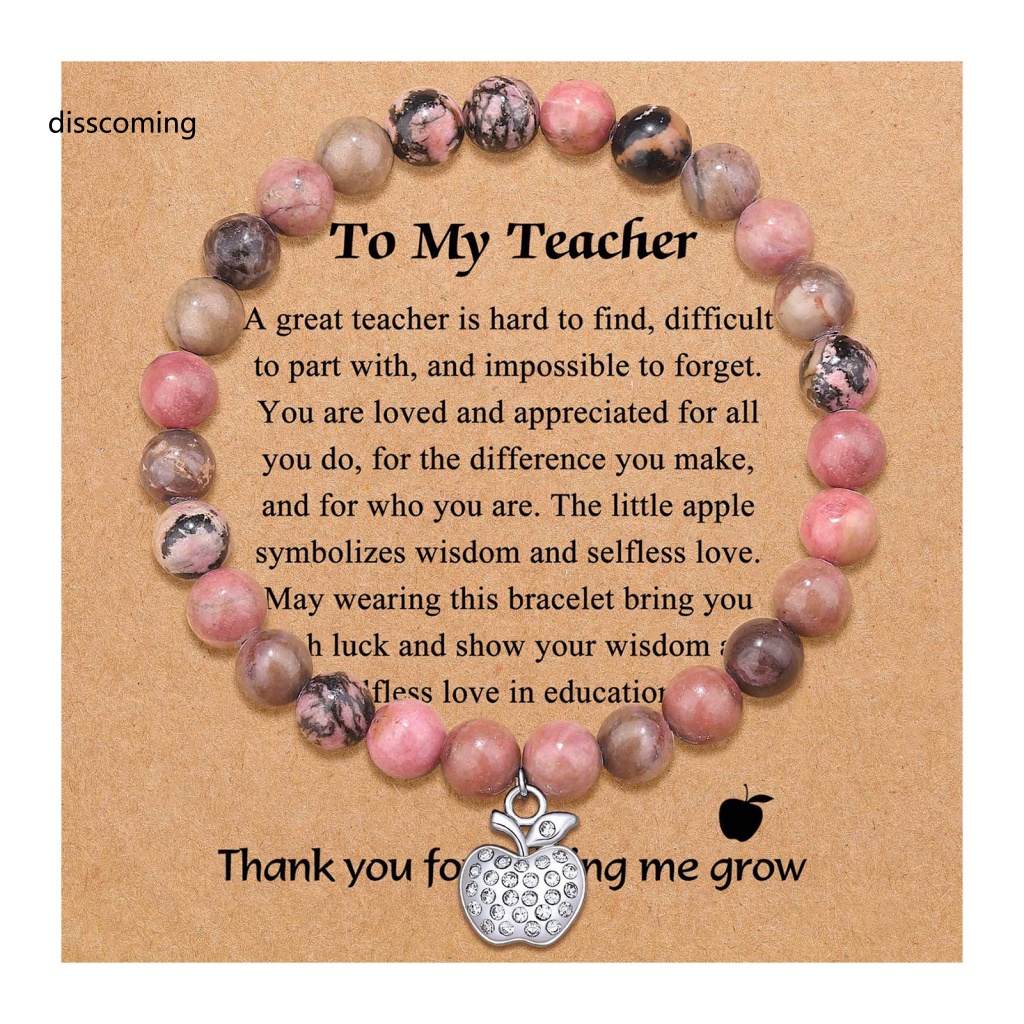 Băng Đô SL SL SL SL SL| Vòng Tay Chuỗi Hạt Đá Tự Nhiên Khắc Chữ Thank You Và Thẻ Trái Cây Co Giãn Thời Trang Cho Nữ