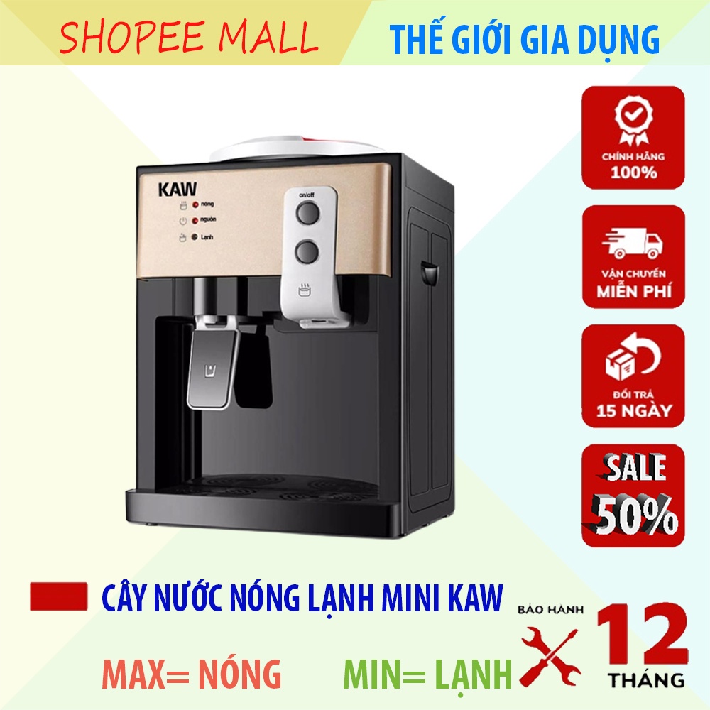 Cây nước nóng lạnh mini - màu vàng - Cây nước gia đình - Bảo hành toàn quốc trong 12 tháng