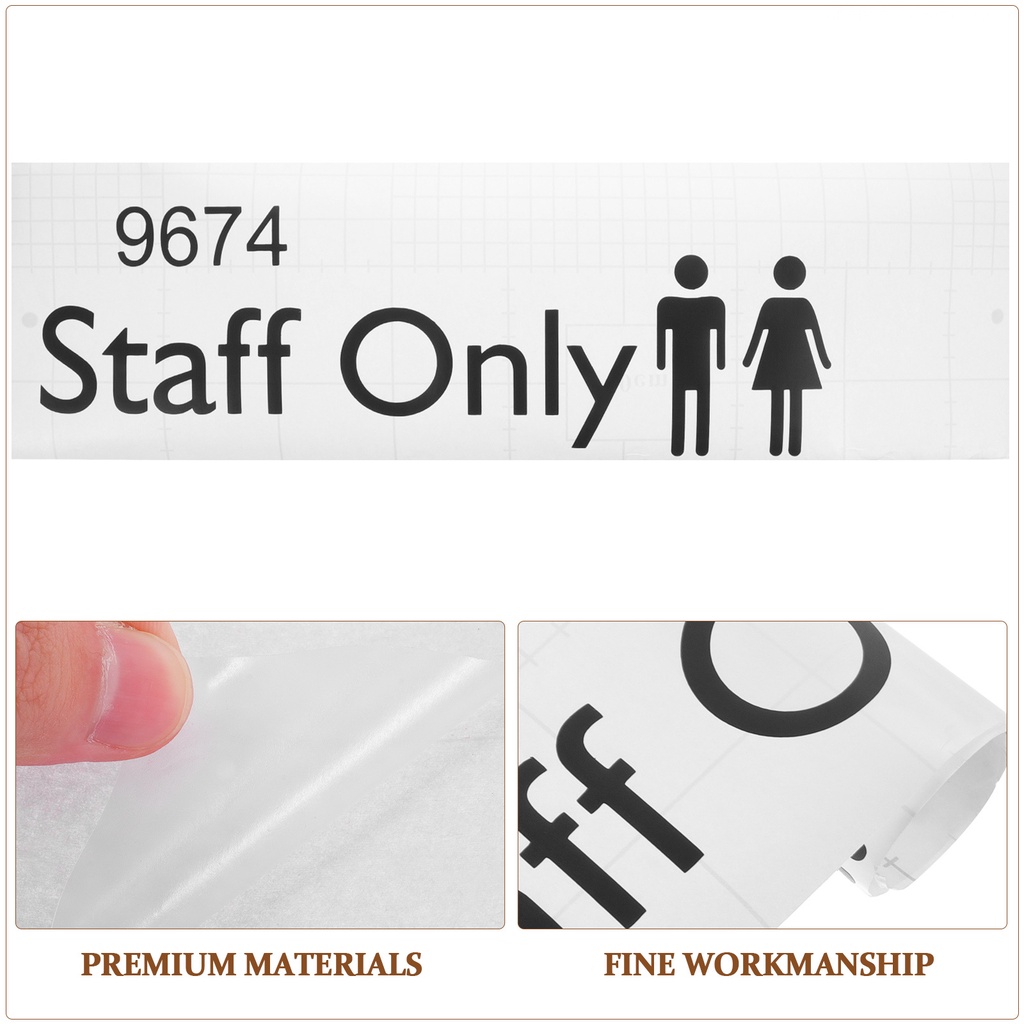 Miếng Dán Tường In Chữ Staffonly Dễ Thương Trang Trí Văn Phòng / Nhà Hàng