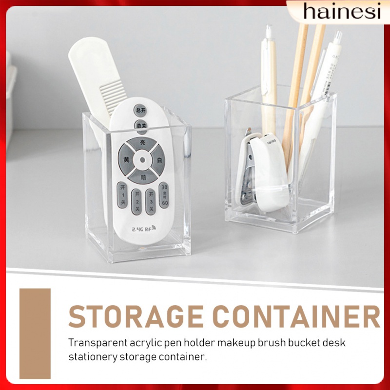 Set 4 Giá Đỡ Bút Bằng Acrylic Trong Suốt Sắp Xếp Gọn Gàng Để Bàn Trang Trí