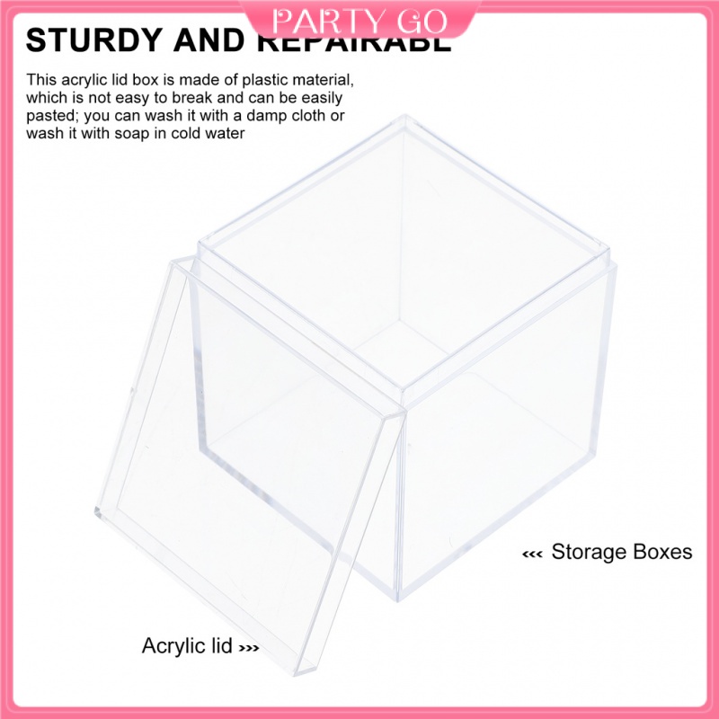 Set 8 Hộp Nhựa Hình Vuông Mini Đựng Trang Sức Tiện Lợi